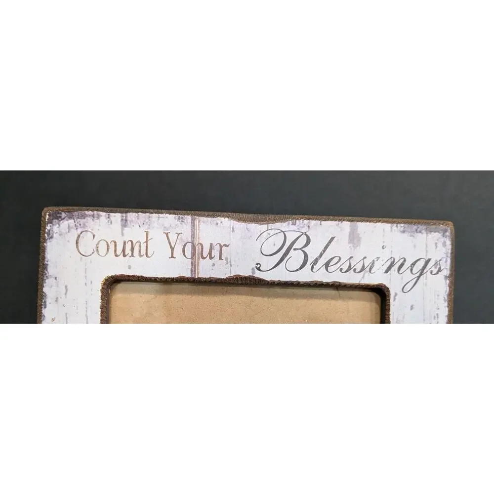 Vintage Farmhouse Frame Anniversary Wedding Count Your Blessings Grow Old With